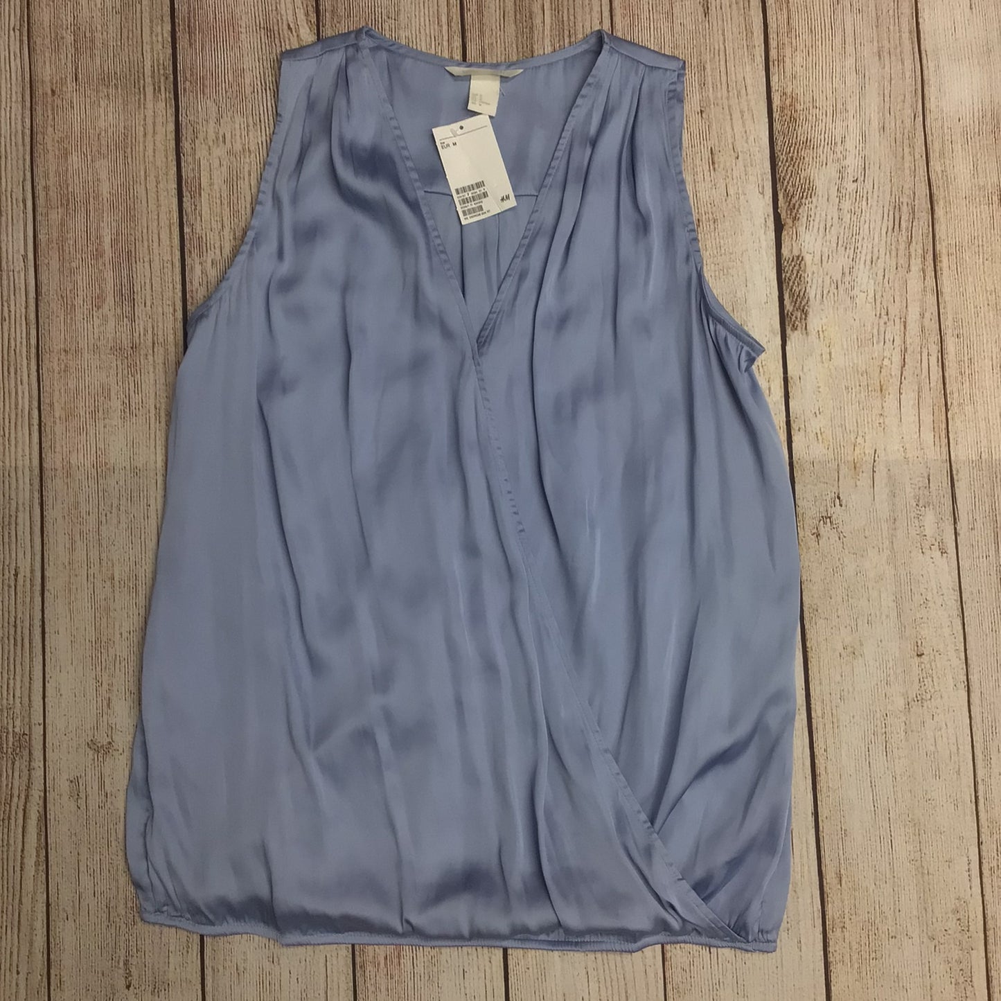 BNWT H&M Mama Nursing Blue Sleeveless V Neck Blouse Size M