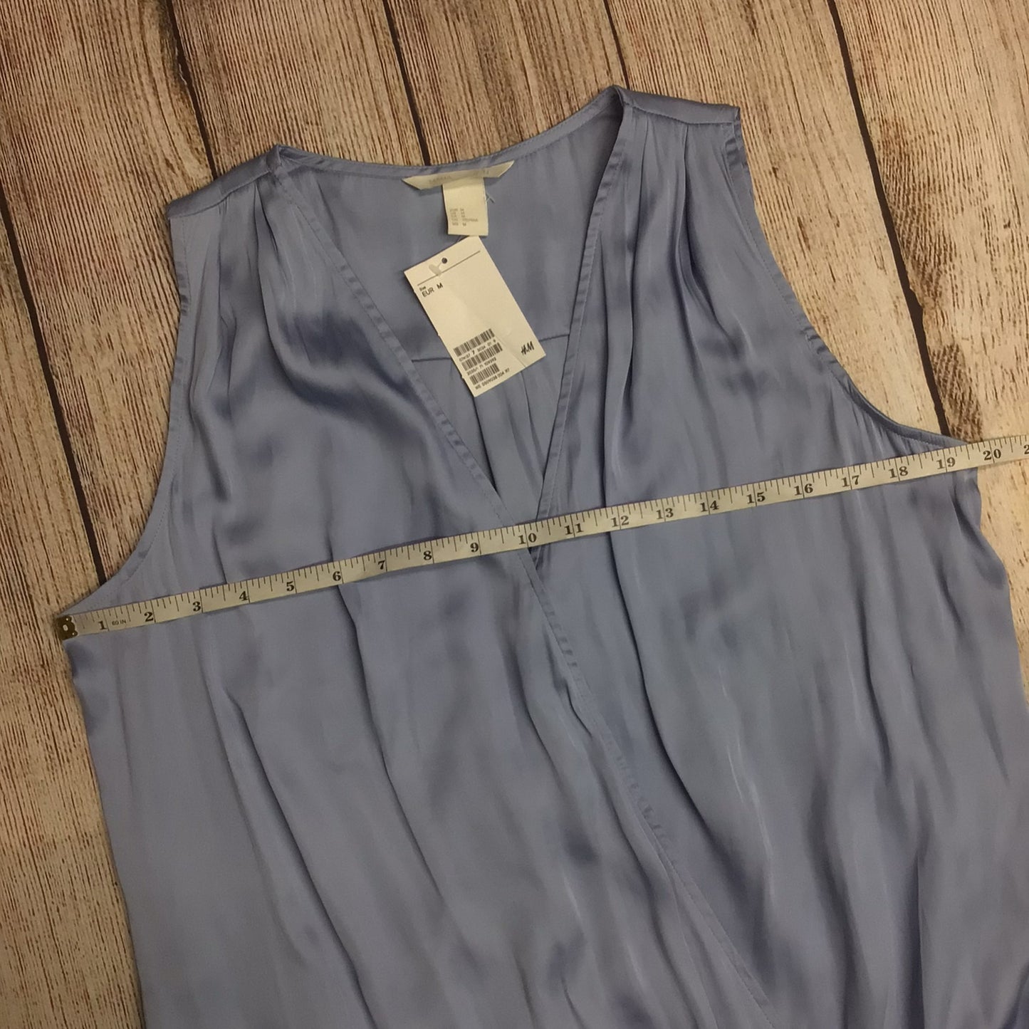 BNWT H&M Mama Nursing Blue Sleeveless V Neck Blouse Size M