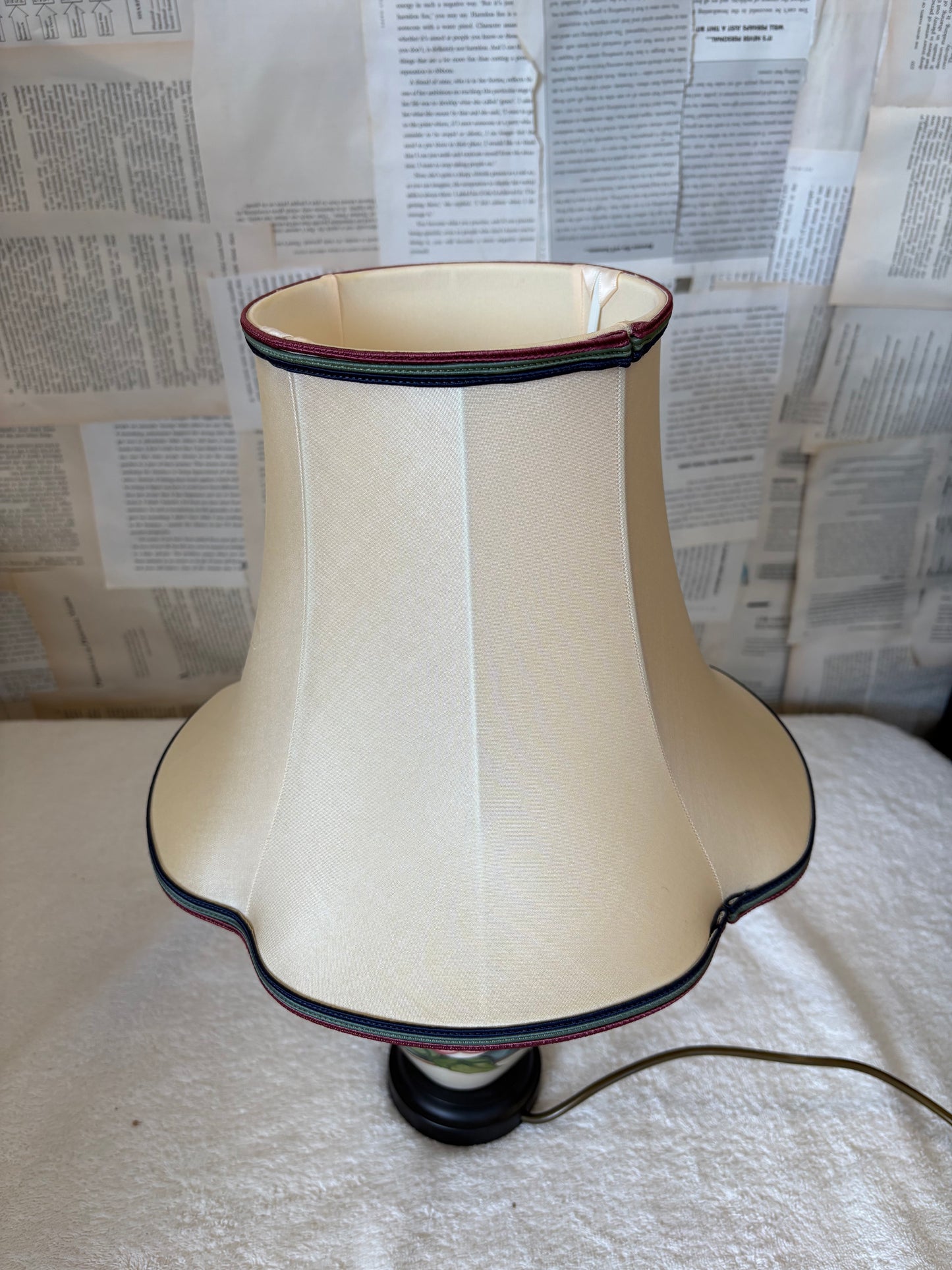 Moorcroft Small Floral Table Lamp by Rachel Bishop with shade