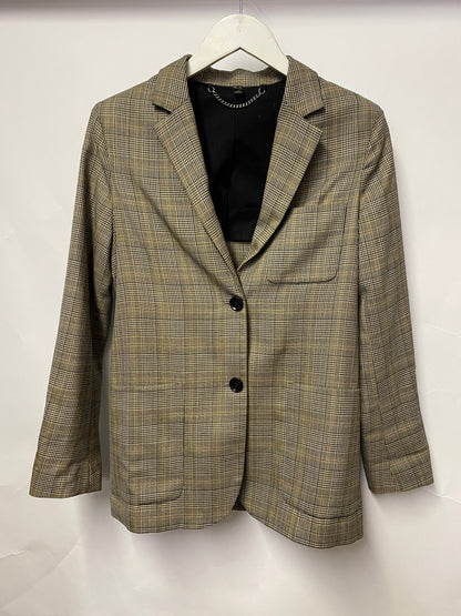 Belstaff Brown Chequered Wool Blazer 4 UK