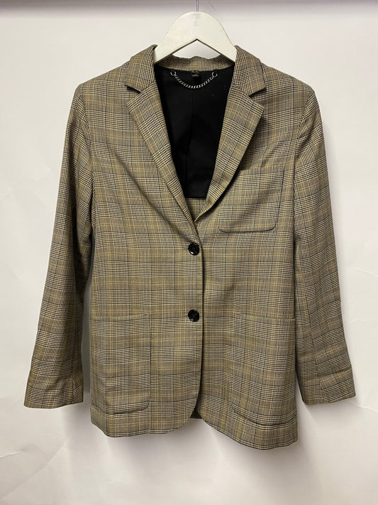 Belstaff Brown Chequered Wool Blazer 4 UK