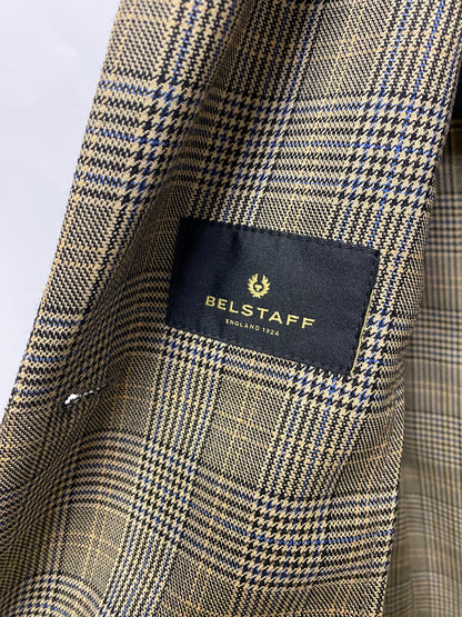 Belstaff Brown Chequered Wool Blazer 4 UK