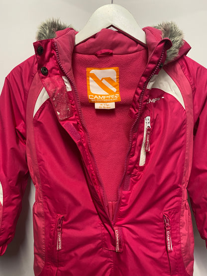Campri Pink Hooded Ski Suit Age 5-6