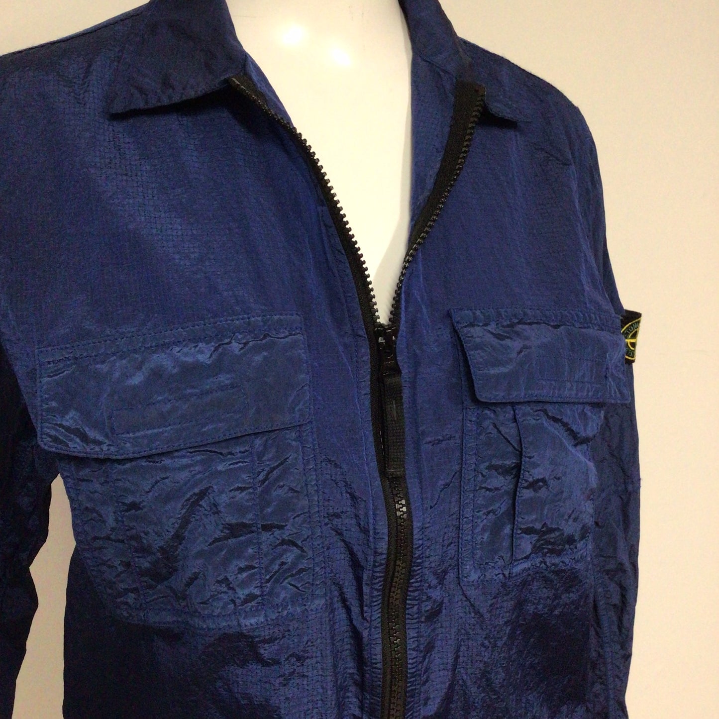 Stone Island Junior Dark Blue Full Zip Overshirt Jacket Size 14 yrs