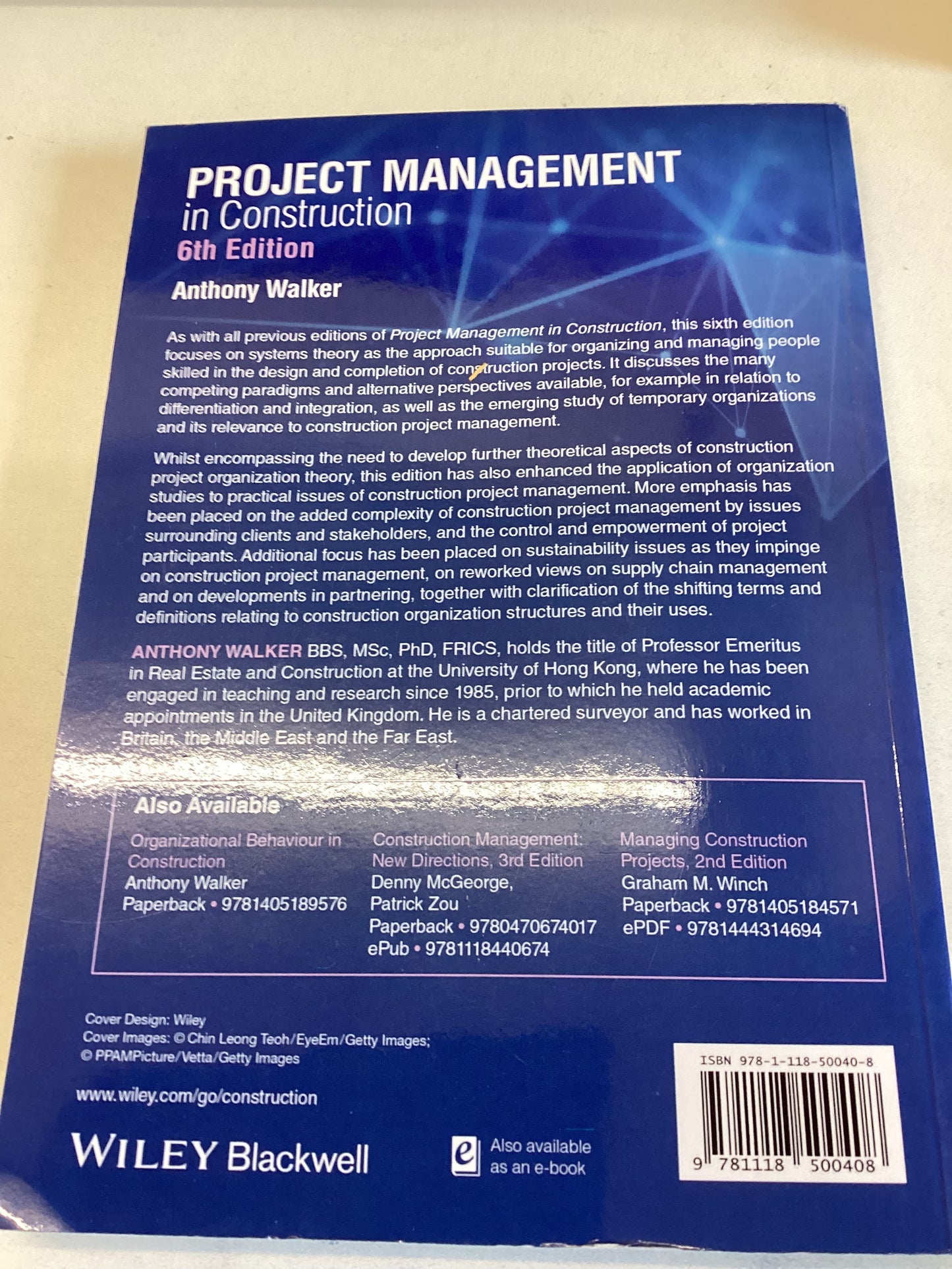 Project Management In Construction 6th Edition Anthony Walker