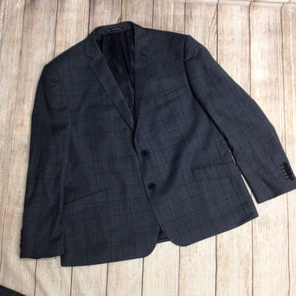 Paul Costelloe Slate Grey 100% Wool 3 Piece Suit Jacket Size 46, Trousers Size 40 (on label)