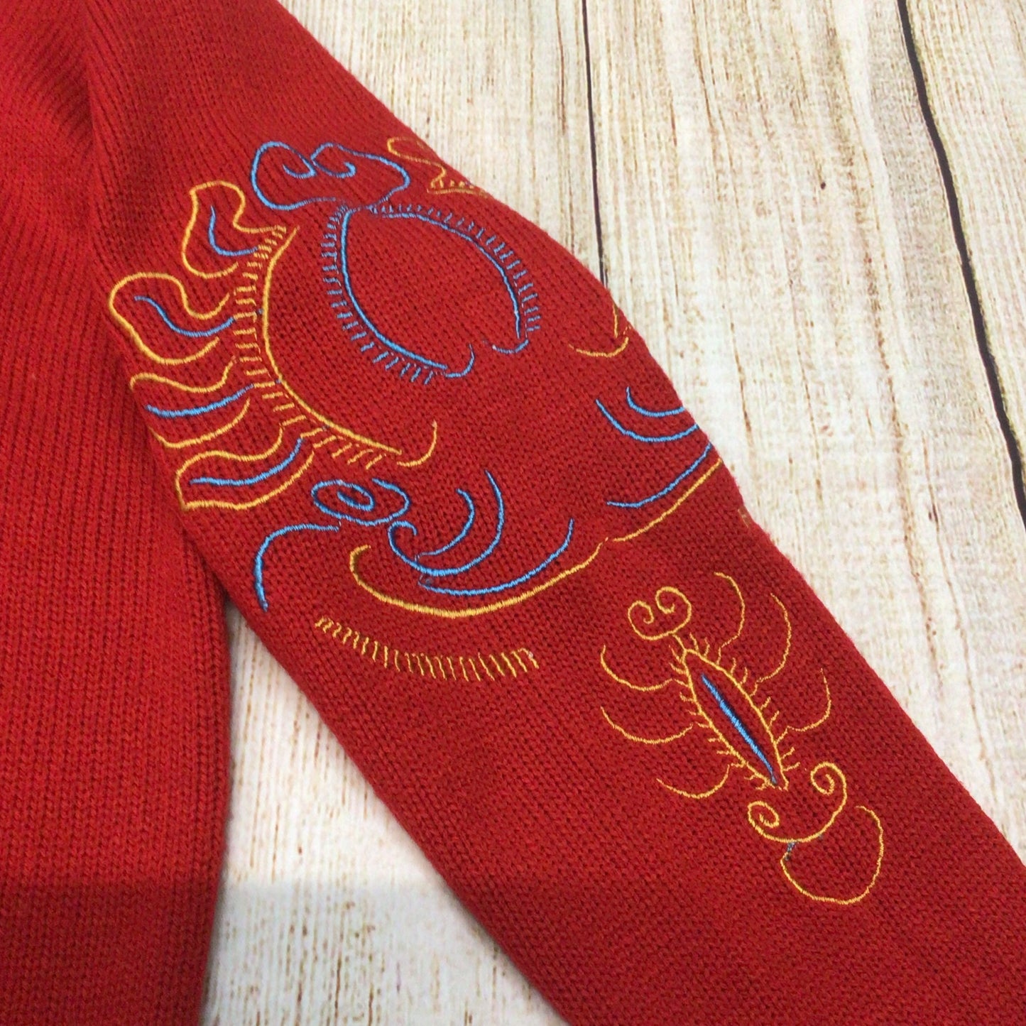 Kenzo Red Embroidered Big Eye Jumper Size XS