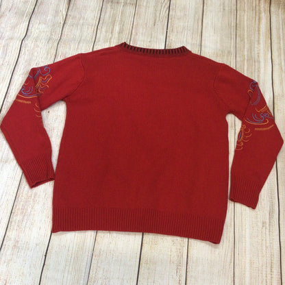 Kenzo Red Embroidered Big Eye Jumper Size XS