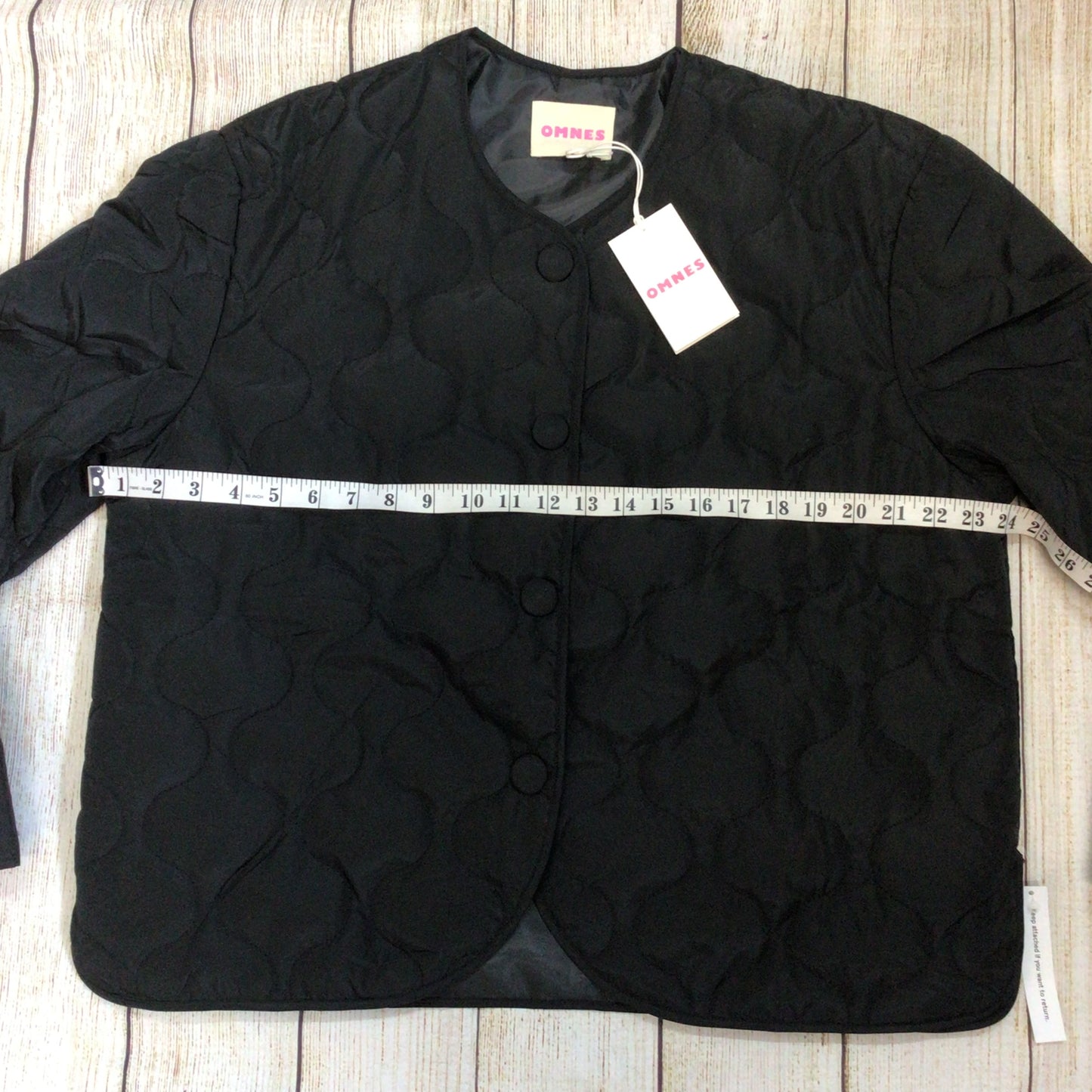 BNWT Omnes Black Addie Puffa Quilted Jacket Size M (12-14)