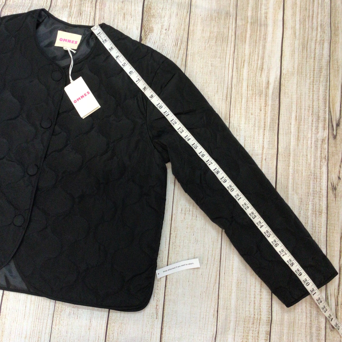BNWT Omnes Black Addie Puffa Quilted Jacket Size M (12-14)