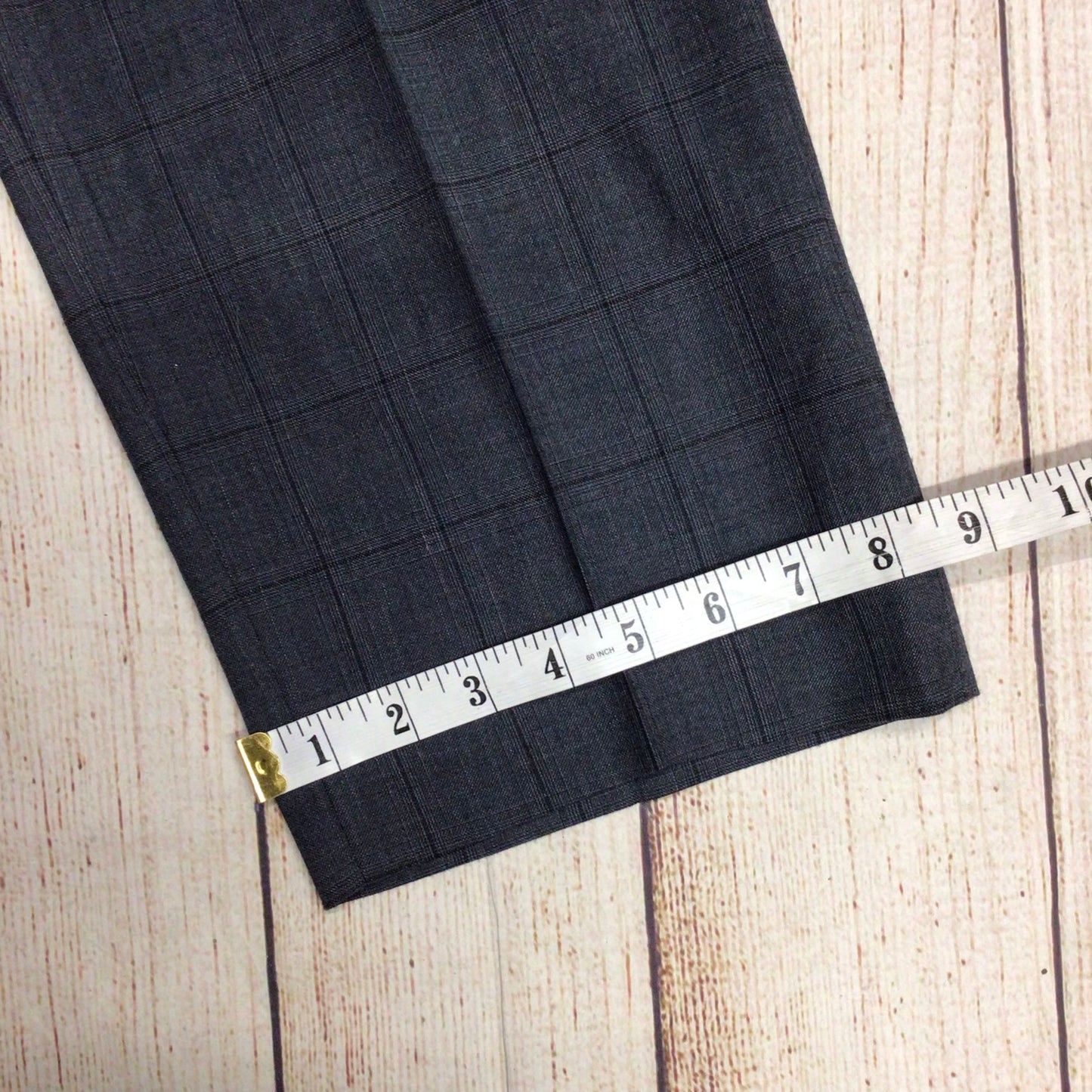 Paul Costelloe Slate Grey 100% Wool 3 Piece Suit Jacket Size 46, Trousers Size 40 (on label)