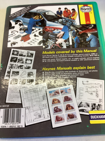 Land Rover Series 11, 11A & 111 Owners Workshop Manual