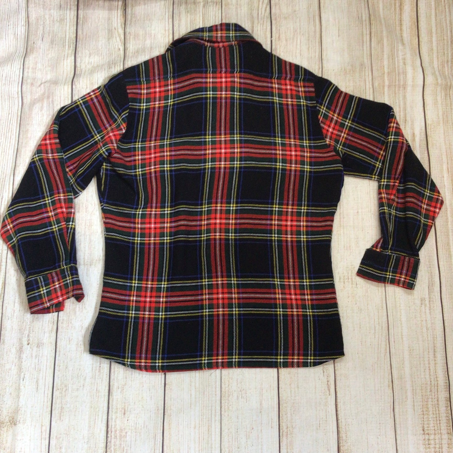 Vintage Moac Red Tartan Plaid Shirt Size L (42cm, 16.5 inches)