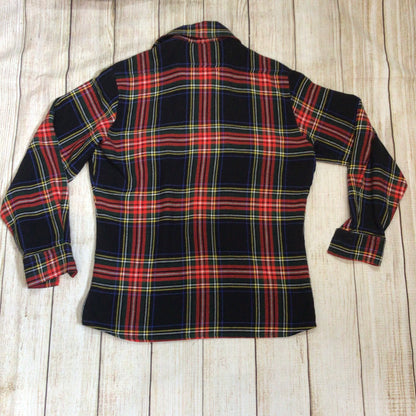 Vintage Moac Red Tartan Plaid Shirt Size L (42cm, 16.5 inches)