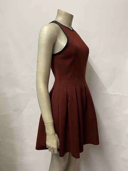 T by Alexander Wang Burgundy Racer Back Scuba Skater Dress Small