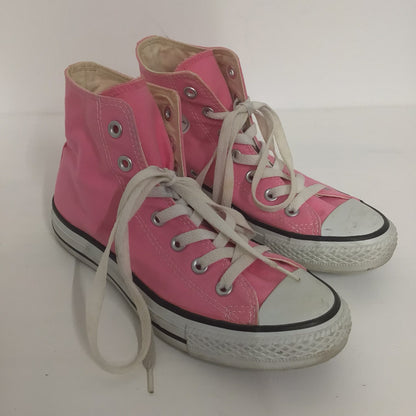 Converse Pink Hi Top Trainers Size 5 UK