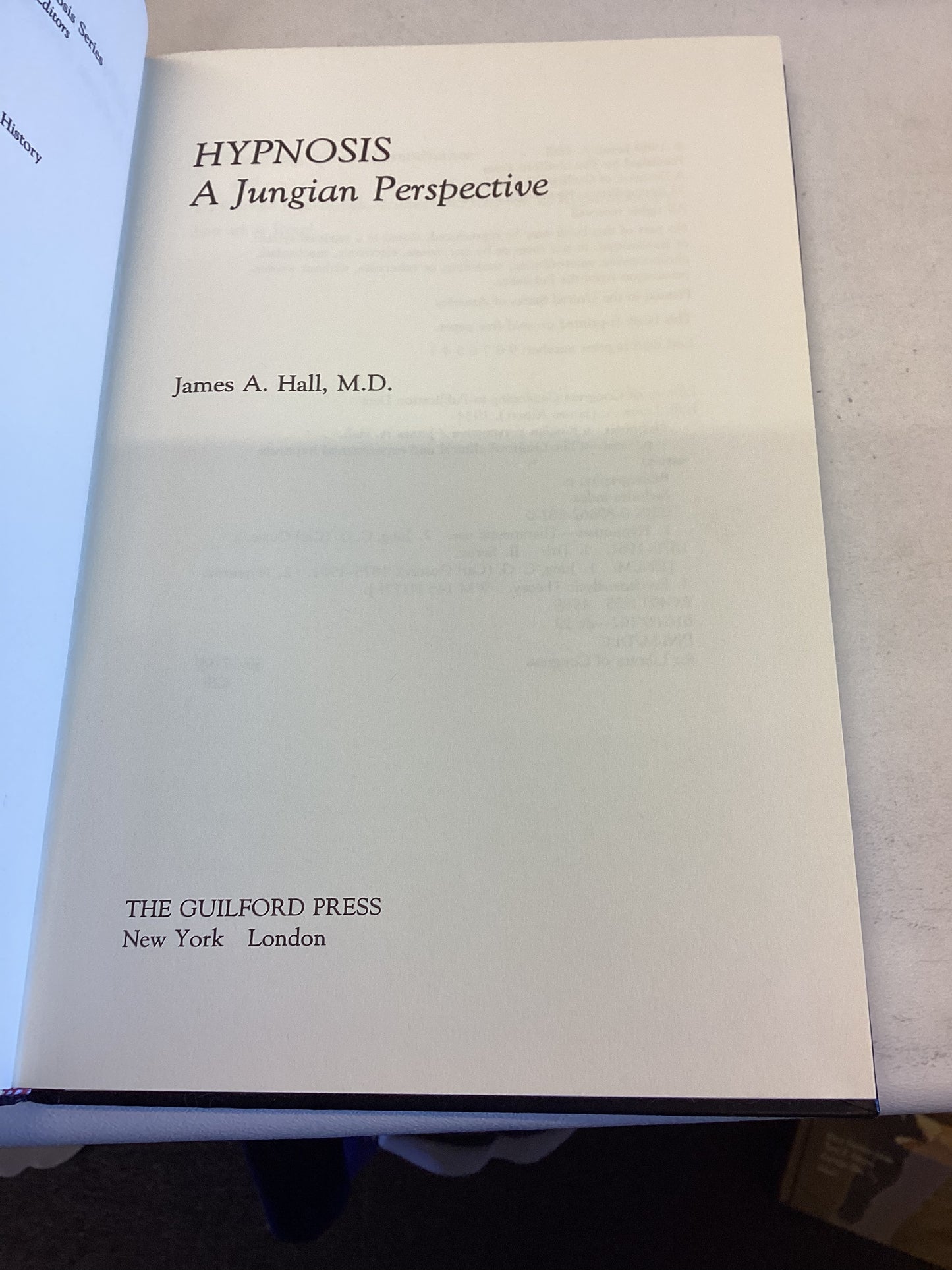 Hypnosis A Jungian Perspective James A Hall
