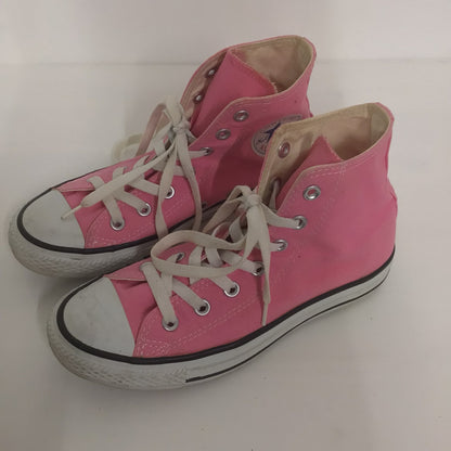 Converse Pink Hi Top Trainers Size 5 UK