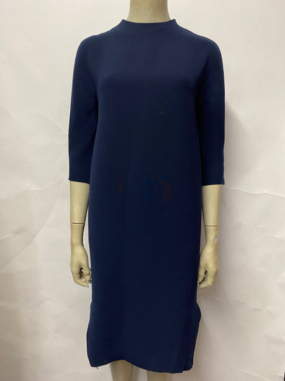 COS Navy Mid Length Sleeve Work Dress 34/6