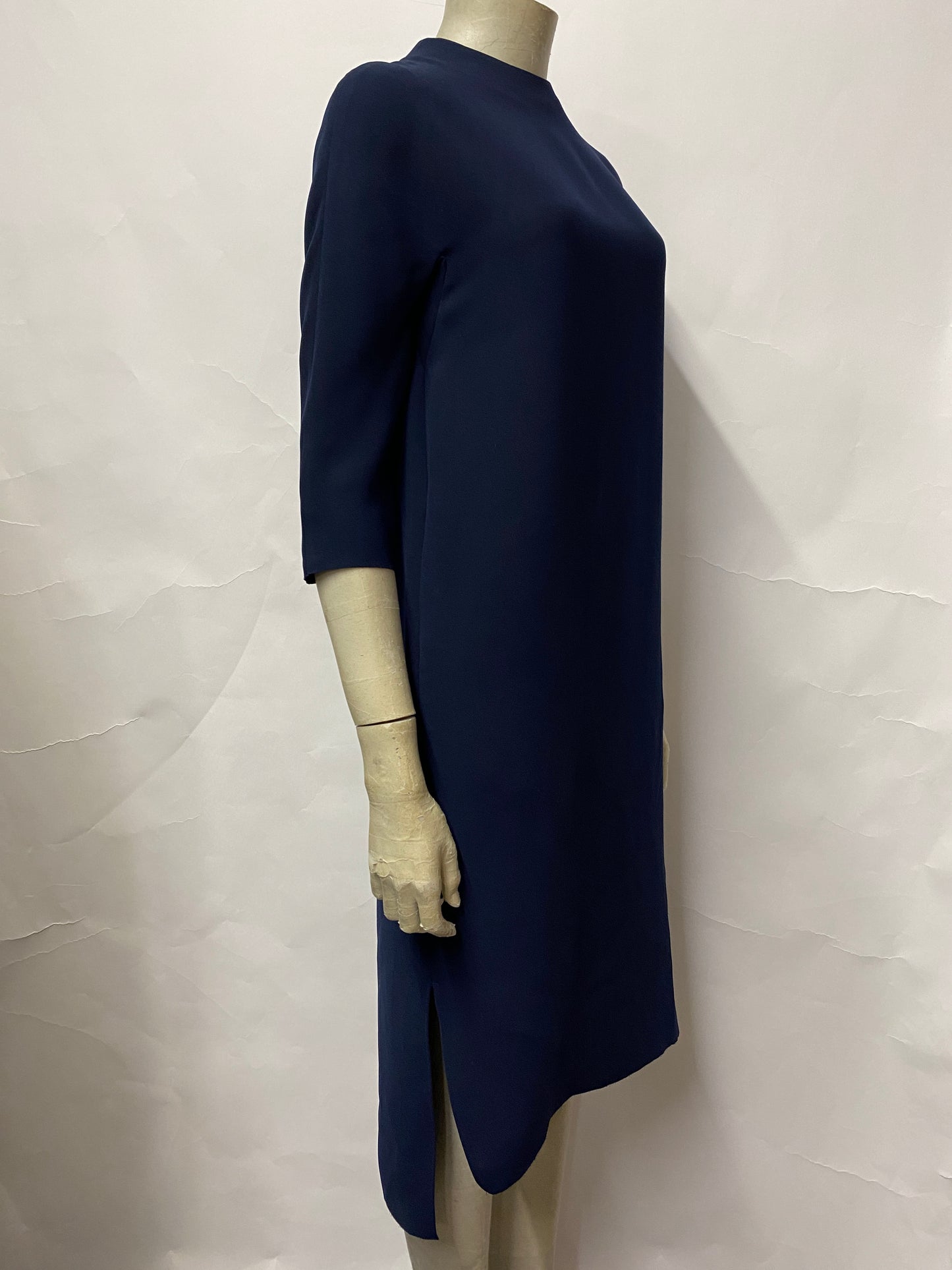 COS Navy Mid Length Sleeve Work Dress 34/6