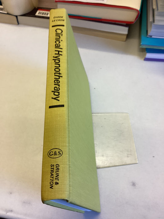 Clinical Hypnotherapy David B Cheek Leslie M McCron