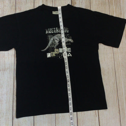 Purely Australian Clothing Black 100% Cotton Kangaroo TShirt Top Size S