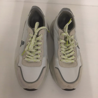 Scalpers Grey & White Trainers w/Green Laces Size 8 UK