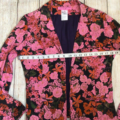 Valentine Gauthier Paris Pink Floral Blazer Jacket Size M