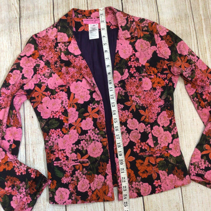 Valentine Gauthier Paris Pink Floral Blazer Jacket Size M