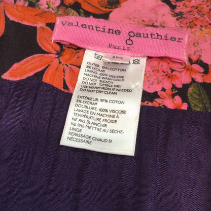 Valentine Gauthier Paris Pink Floral Blazer Jacket Size M
