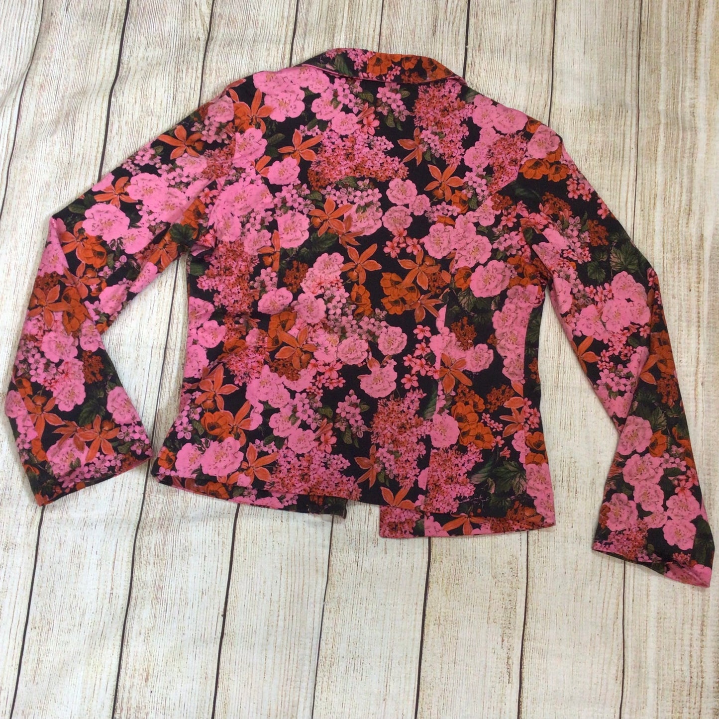 Valentine Gauthier Paris Pink Floral Blazer Jacket Size M