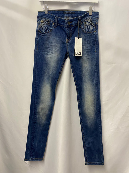 Dolce and Gabbana Blue Lowrise Super Skinny Jeans 29 BNWT