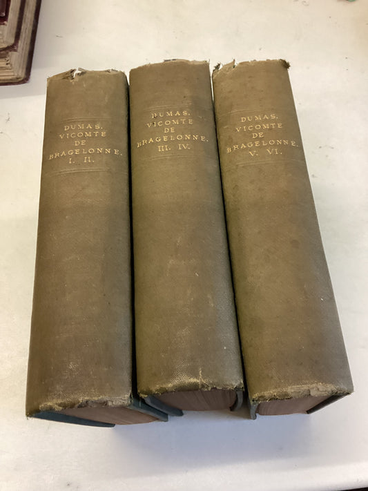 Dumas Vicomte de Brafelonne  Volumes 1 to V1 in Three Books