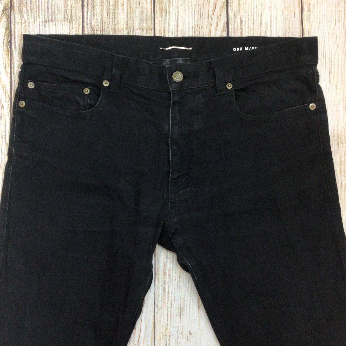 YSL Saint Laurent Paris D02 M/SK-LW Black Jeans Size W36 (approx.)