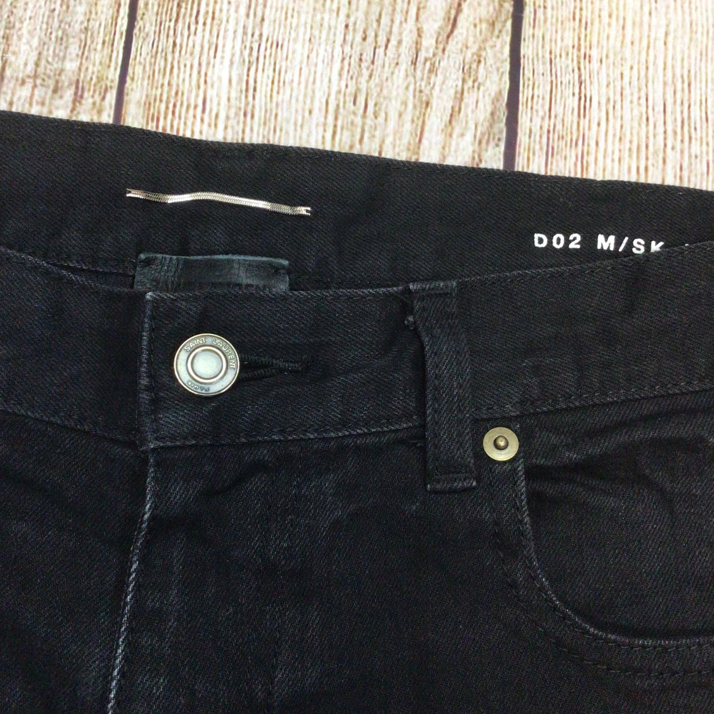 YSL Saint Laurent Paris D02 M/SK-LW Black Jeans Size W36 (approx.)