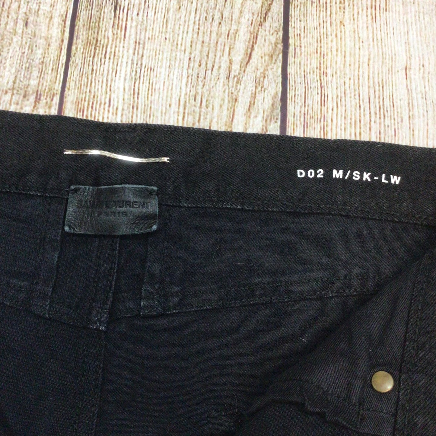 YSL Saint Laurent Paris D02 M/SK-LW Black Jeans Size W36 (approx.)