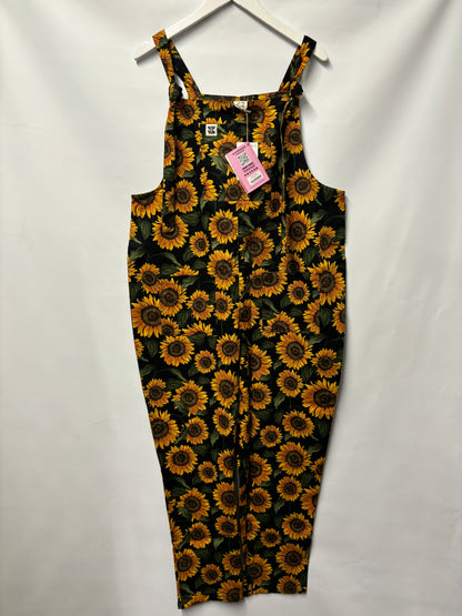 Lucy & Yak - Original - Twill Dungarees in Sunflower Print 12R