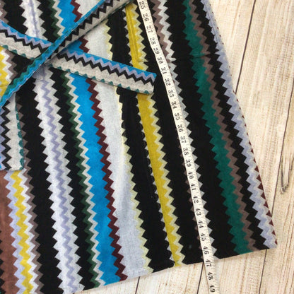 Missoni Multicoloured Zigzag Cotton Hooded Bath Robe Dressing Gown