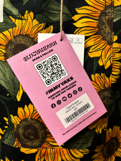 Lucy & Yak - Original - Twill Dungarees in Sunflower Print 12R