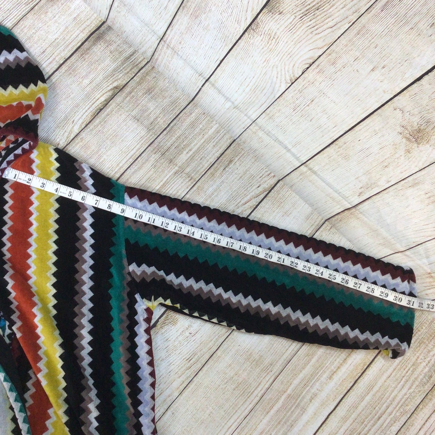 Missoni Multicoloured Zigzag Cotton Hooded Bath Robe Dressing Gown