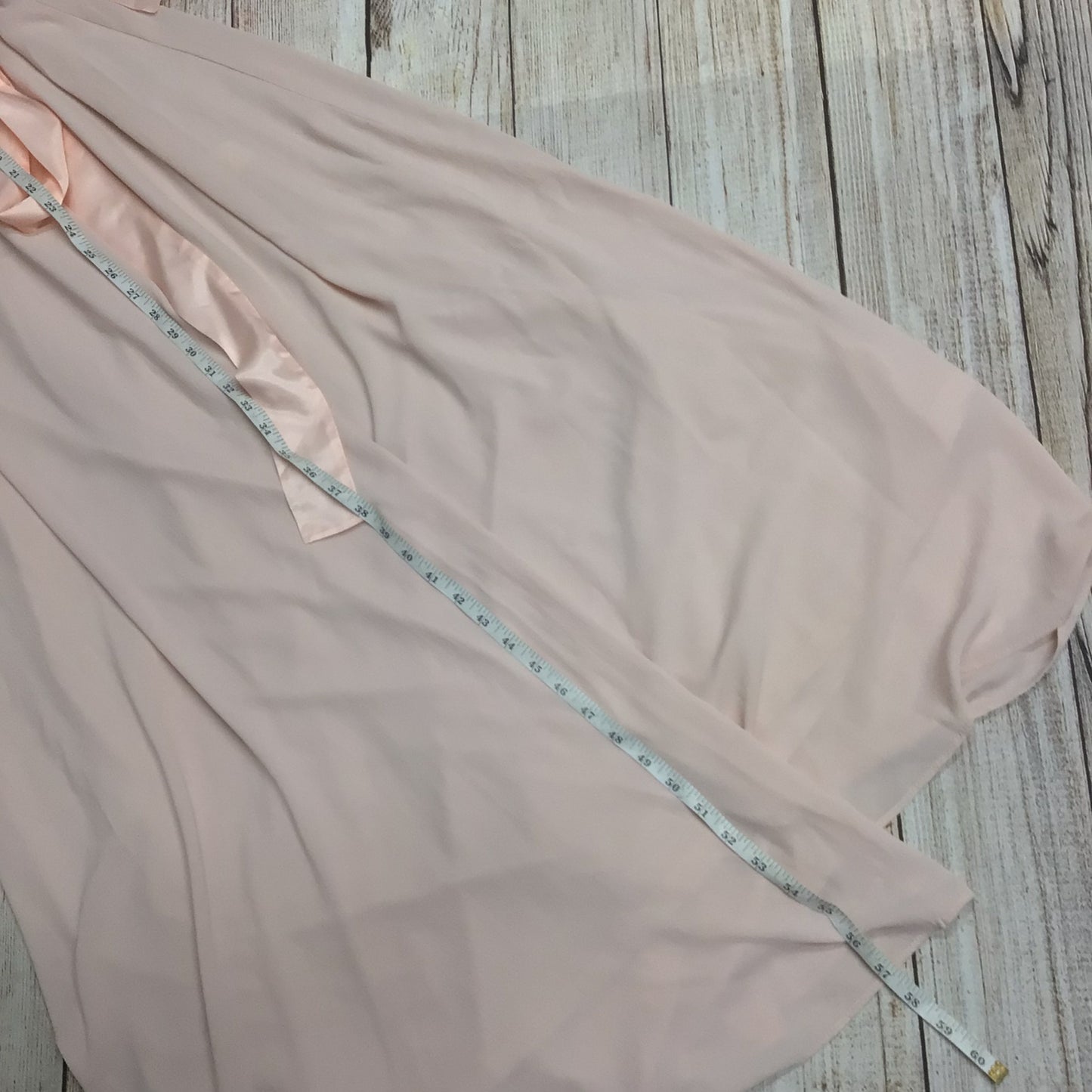 BNWT TFNC Peach Blush Pink Wrap Maxi Dress Size 8