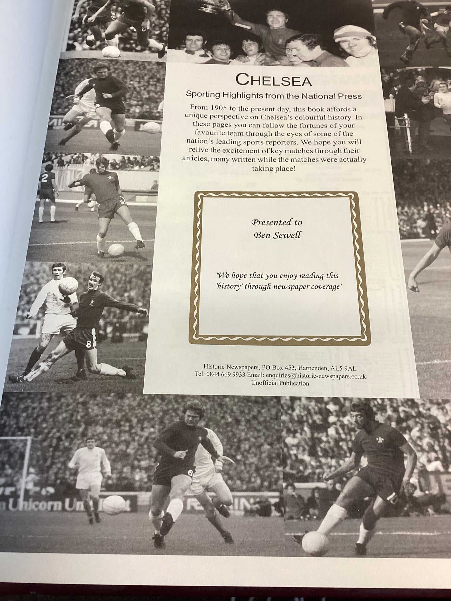 Chelsea A History from 1905 Sporting Highlights From The National Press