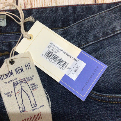 BNWT White Stuff Mid Wash Blue Davis Straight Jeans Size 36S