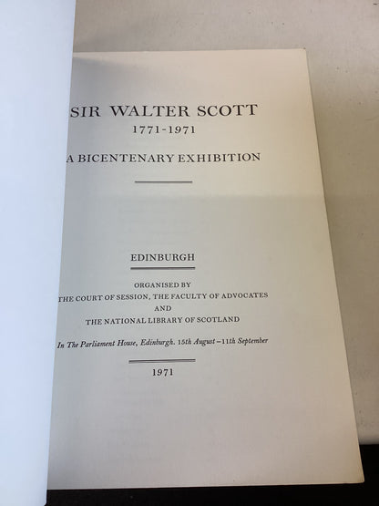Sir Walter Scott 1771-1971 A Bicentenary Exhibition