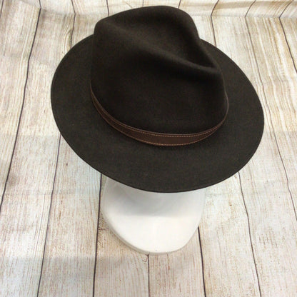 Borsalino Alessandria 1857 Brown Wide Brim Hat Size 7 1/4-7 1/8-5 1/2-58