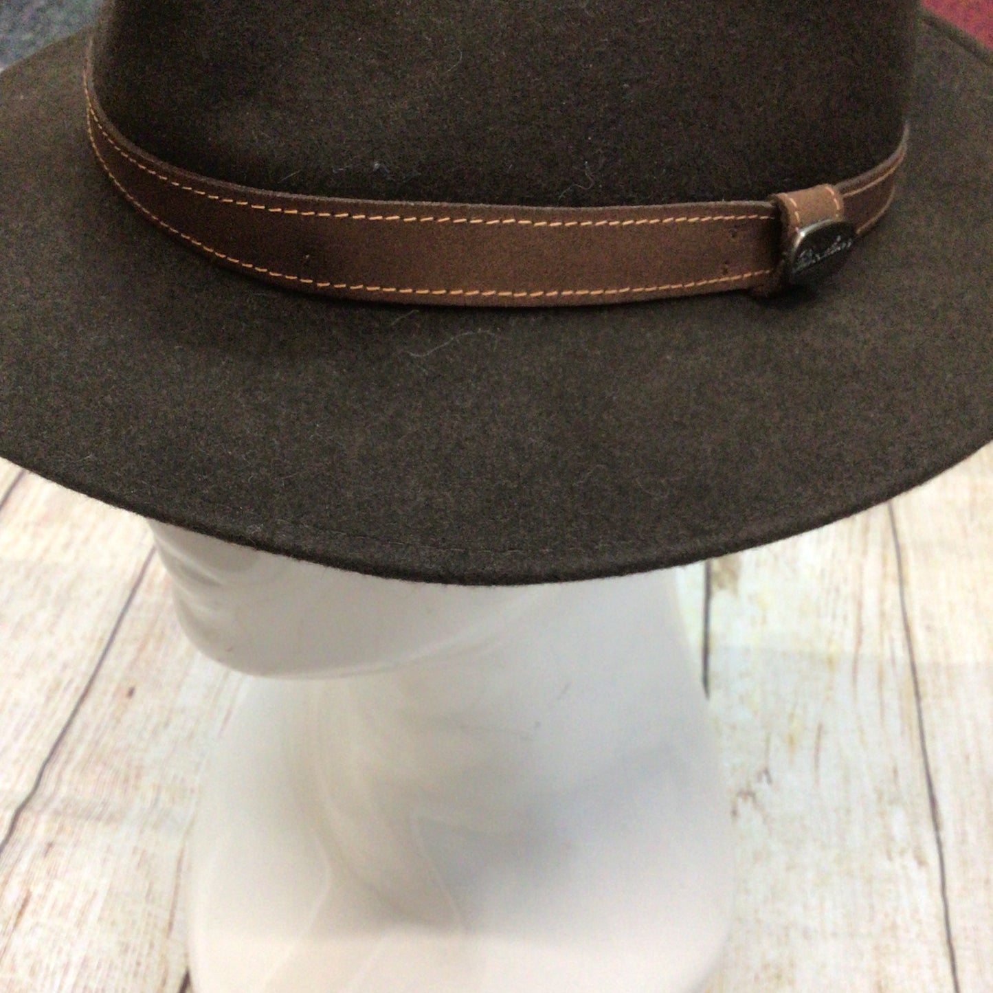 Borsalino Alessandria 1857 Brown Wide Brim Hat Size 7 1/4-7 1/8-5 1/2-58