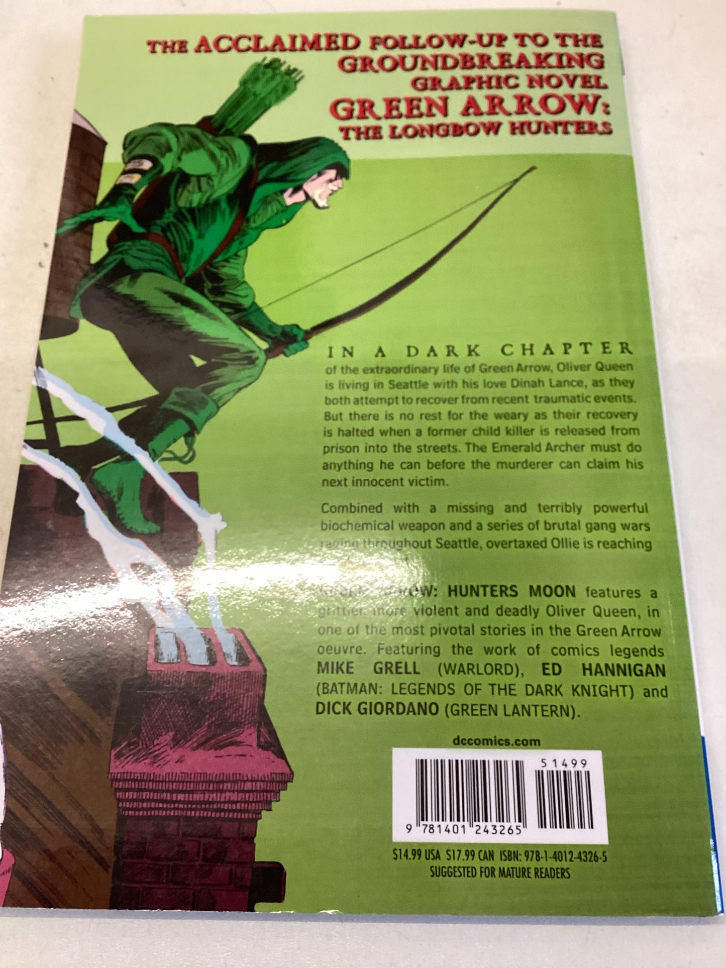 Green Arrow Volume 1 Hunters Moon DC Comics Mike Grell Ed Hanninigan Dick Giordano