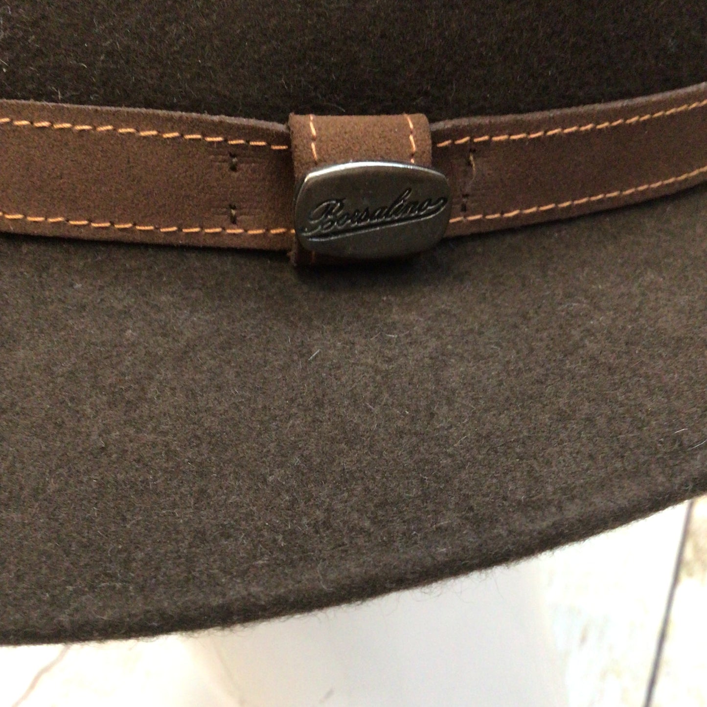 Borsalino Alessandria 1857 Brown Wide Brim Hat Size 7 1/4-7 1/8-5 1/2-58