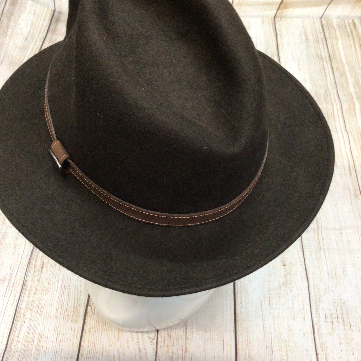 Borsalino Alessandria 1857 Brown Wide Brim Hat Size 7 1/4-7 1/8-5 1/2-58