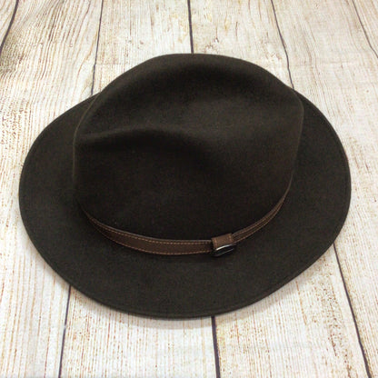 Borsalino Alessandria 1857 Brown Wide Brim Hat Size 7 1/4-7 1/8-5 1/2-58